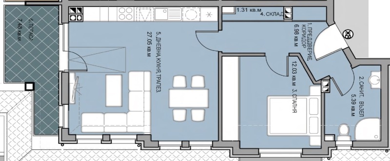 Eladó  1 hálószoba Plovdiv , Komatevo , 84 négyzetméter | 66835767 - kép [10]