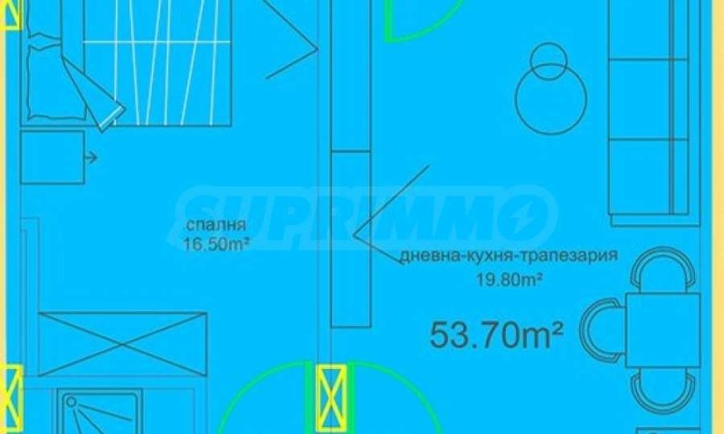 Na sprzedaż  1 sypialnia Burgas , Meden rudnik - zona D , 60 mkw | 14594396 - obraz [2]