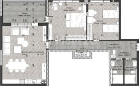 2 camere da letto Zona B-18, Sofia